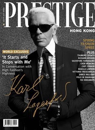 Lo que dice Karl Lagerfeld en la revista Prestige