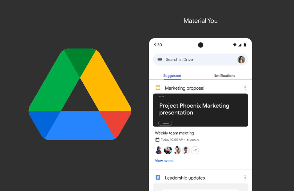 Así son los nuevos widgets de Google Drive con Material You