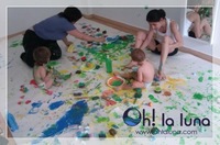 Pintura con pulverizadores: taller de ocio infantil en Alcorcón