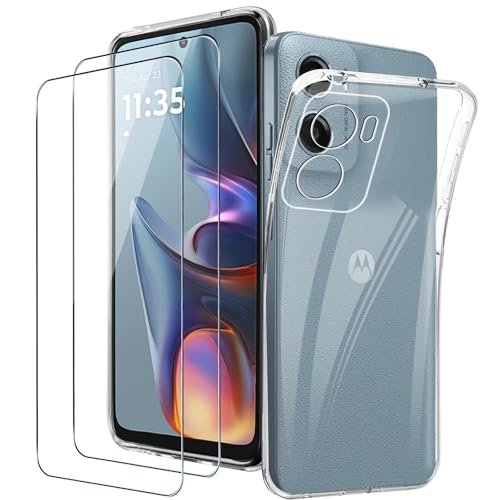 KUSINHOKA Funda para Motorola Moto Moto G05 + [2 Pack] Cristal Templado