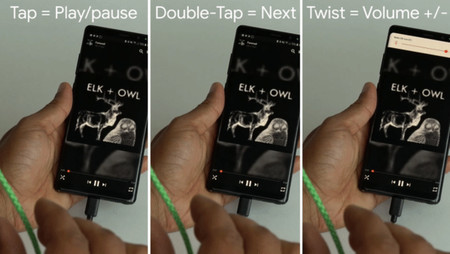 Google experimenta con un cable que permite controlar la música que suena en nuestro dispositivo