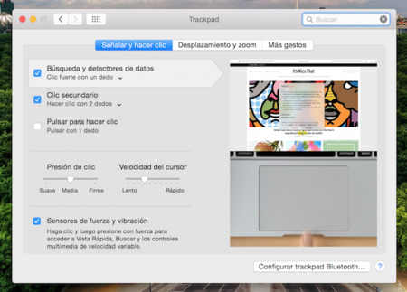 Applesfera Trackpad Force Touch Preferències