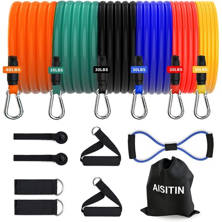 Kit 6 Bandas De Resistencia 73 Kg Tensor Fitness Azul