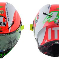 Valentino Rossi estrena casco en Mugello con homenaje a su país y sin olvidarse del SoleLuna