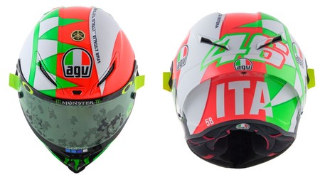 Valentino Rossi estrena casco en Mugello con homenaje a su país y sin olvidarse del SoleLuna