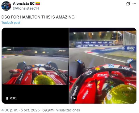 Hamilton Singapur F1 2025