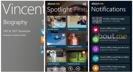 Si usas About.me, hay un nuevo cliente no oficial para Windows Phone 8