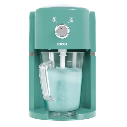 Jocca - Máquina para Hacer granizados eléctrica | Cuchillas de Acero Inoxidable | Capacidad 1,1 L | Fácil de Limpiar | Color Turquesa | Pica y Mezcla Hielo