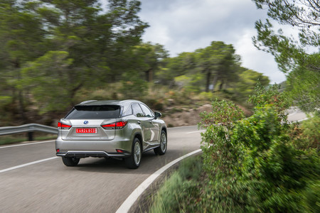 Lexus RX450h 2020 plata posterior