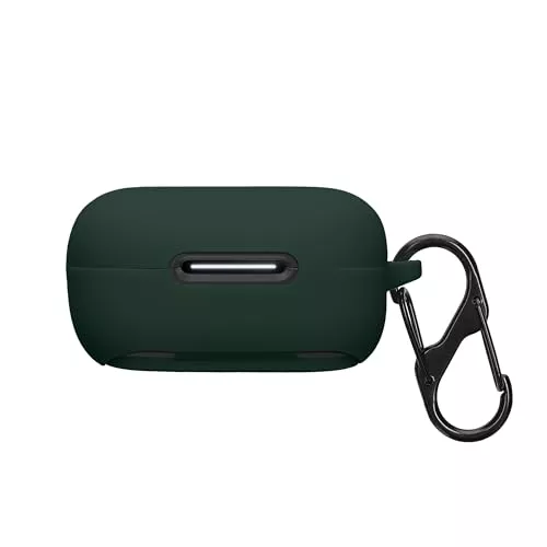 kwmobile Carcasa de Silicona Compatible con Anker Soundcore P30i - Funda para Cascos inalámbricos - Verde Oscuro