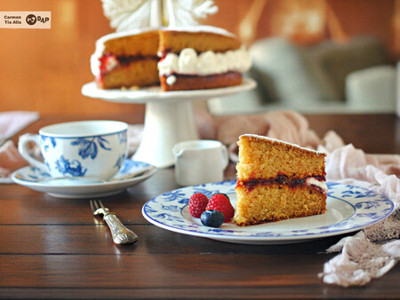 Victoria sponge cake o tarta Reina Victoria