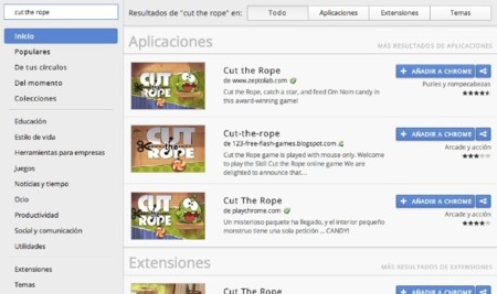 Google renueva las búsquedas de la Chrome Web Store