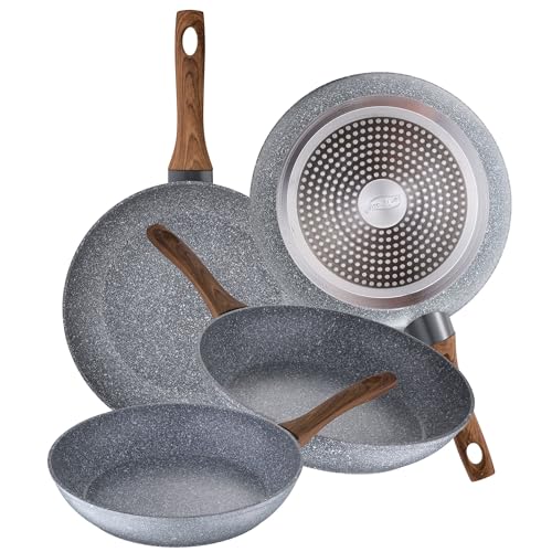 San Ignacio Set 4 sartenes Ø20 Ø24 Ø26 y Ø28 Daimiel, aluminio forjado, inducción