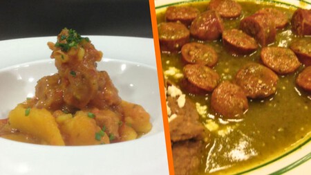 Guisado de papas con longaniza en salsa verde, puedes acompañar con arroz blanco