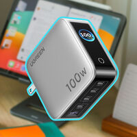 Para el regreso a clases: cargador UGREEN de 100W con pantalla táctil y 5 puertos USB, de remate en Amazon 