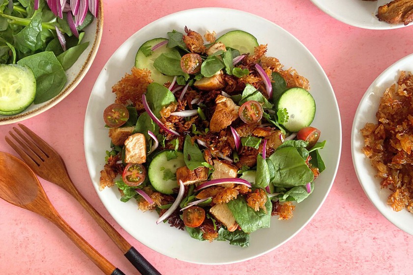 Ensalada Arroz Crujiente