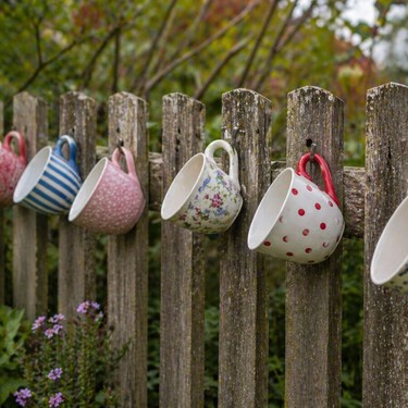 Por qué cada vez más jardineros cuelgan tazas en las vallas (y beneficia a todas las plantas) 