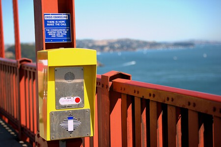 Suicide Prevention Sign On The Golden Gate Bridge 2