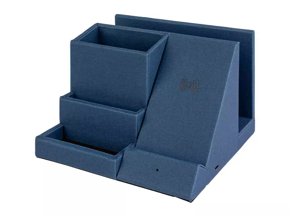 Organizador de escritorio con carga inalámbrica