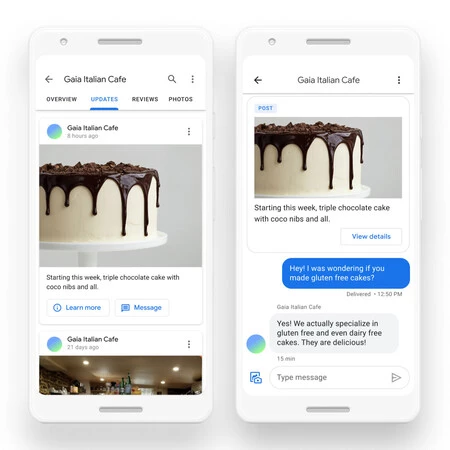 Google マップのメッセージ