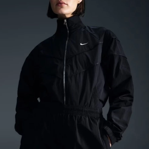 Nike Windrunner Chaqueta de tejido Woven, ajuste holgado y protección UV - Mujer