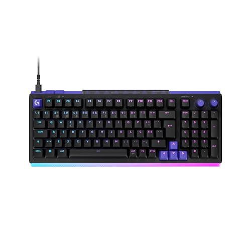 Logitech G G512 X 98 DUAL SWAP, teclado de gaming mecánico/analógico TMR intercambiable en caliente, tasa de sondeo 8K, actuación personalizada, ACTIVADOR, LIGHTSYNC, cable, PC, Mac, QWERTY PTG -Negro