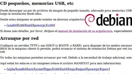 Posibles instalaciones de Debian