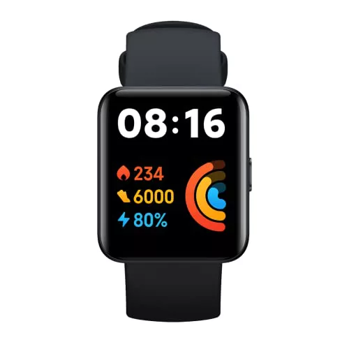 Xiaomi Redmi Watch 2 Lite-Smartwatch con pantalla de 1.55" HD,100 modos deportivos,5 ATM,SpO2,monitoreo frecuencia cardíaca,GPS,hasta 10 días de batería,negro(Versión ES + 3 años de garantía)