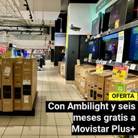 Esta tele QLED con Ambilight cuesta 279 euros en Carrefour: con Movistar Plus+ de regalo y un cupón para próximas compras