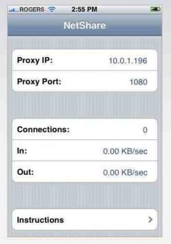 NetShare, usa el iPhone como módem
