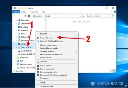 Correctamente recurso renovable Amigo por correspondencia Cómo cifrar un disco duro con BitLocker en Windows 10