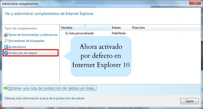 Internet Explorer 10 incorporará Do Not Track por defecto