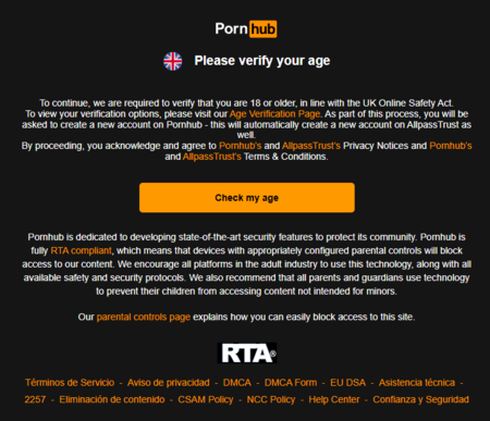 Esto es lo que, desde ahora, verán todos los usuarios británicos al acceder a PornHub | Imagen: Xataka