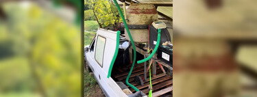 Este ingenioso agricultor ha transformado una C15 y una hormigonera en un seguidor solar para su huerto 