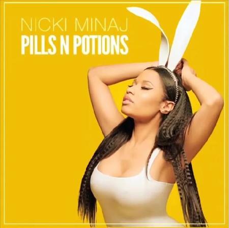 Nicki Minaj oculta sus pechotes con su pelo en el teaser del vídeo "Pills N Potions"
