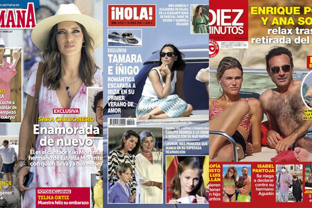El nuevo 'Kiki' que ha echado Sara Carbonero, la escapada 'deluxe' de Tamara Falcó con Íñigo Onieva y el yate donde Ana Soria y Ponce pasean su amor: estas son las portadas del miércoles 7 de julio