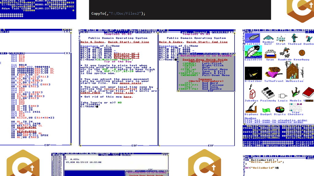 TempleOS: una rareza de sistema operativo, tan denostado como revolucionario