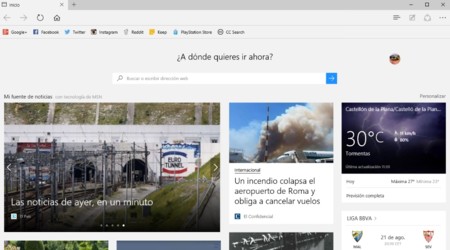Microsoft Edge, toma de contacto y primeras impresiones