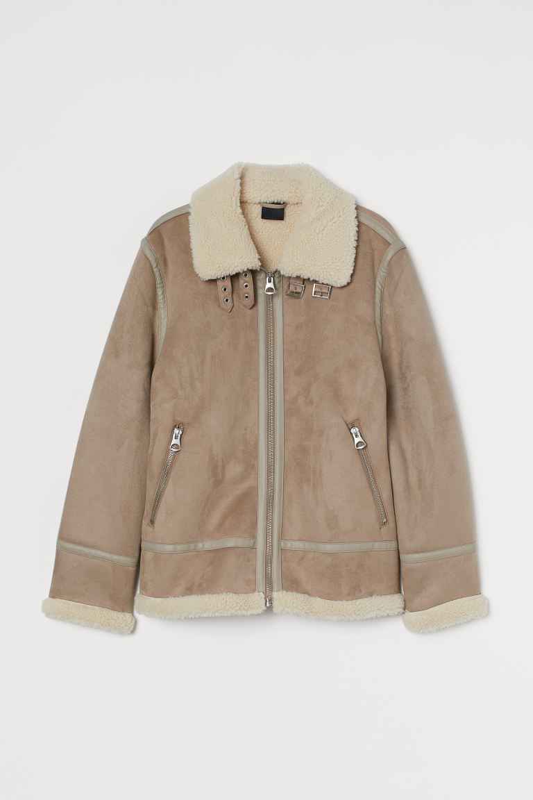 Jacket with shearling