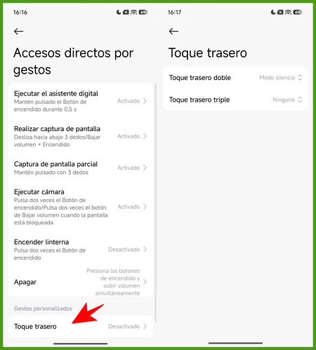 Toque Trasero Xiaomi