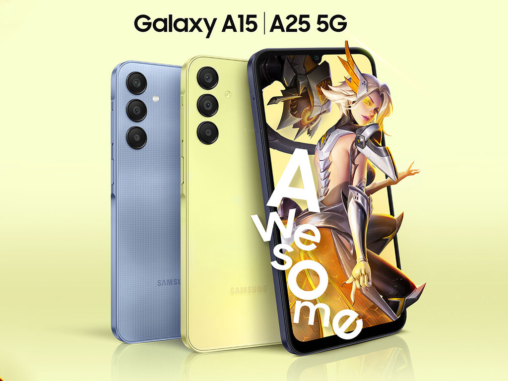 Samsung Galaxy A15 4G y 5G y Galaxy A25 5G: baratos, con cuatro años de actualizaciones y un diseño con 