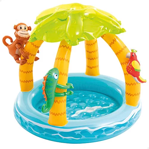 Intex 58417 Piscina Hinchable Infantil, Isla Tropical, Capacidad de 45 litros