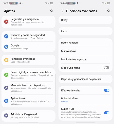 Botón función Galaxy