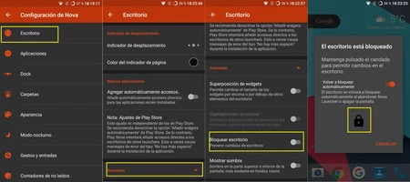 Nova Launcher Bloquear Escritorio