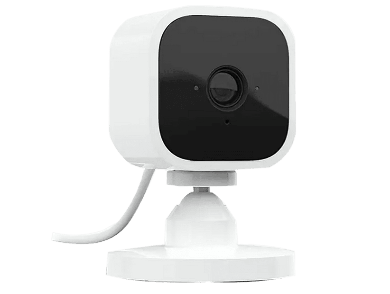Cámara de seguridad - Amazon Blink Mini, 1080p, Detección de movimiento, Visión nocturna,Talkback,Alexa,Blanco