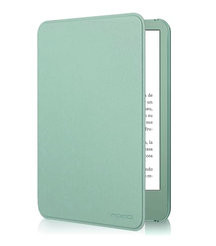 MoKo Funda Compatible con 6" Nuevo Kindle(11ª Generación 2024/2022), Carcasa Ligera Cubierta con Auto Activación/Reposo para Kindle 2024/2022 11ª Generación e-Reader, Agave Verde