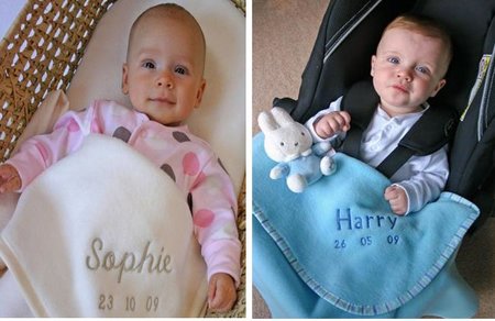 Mantita para bebé personalizada con su nombre