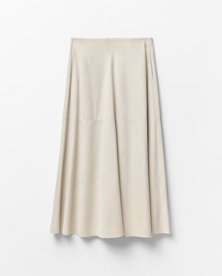 Falda Larga Ante Bonita Barata Elegante