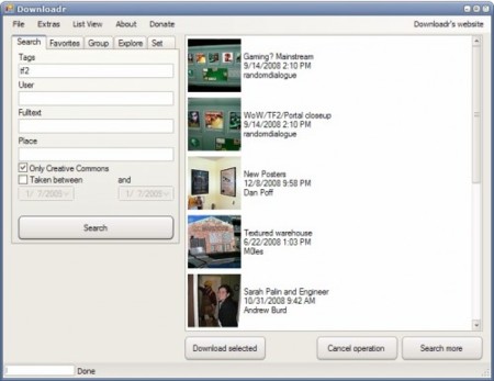 Downloadr, copias de seguridad de Flickr