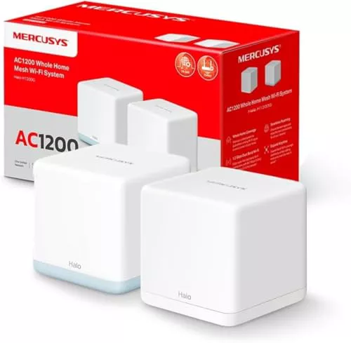 MERCUSYS Halo H1200G(2-Pack) - Sistema Wi-Fi Mesh Doble Banda AC1200 h